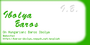 ibolya baros business card